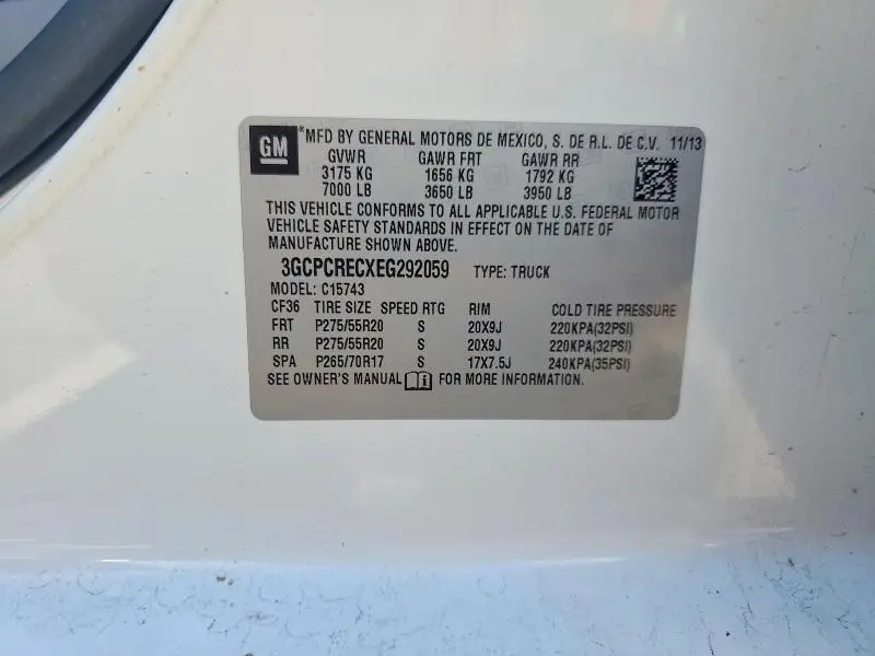 2014 CHEVROLET SILVERADO C1500 LT  