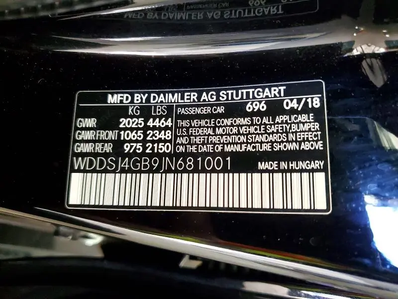 2018 MERCEDES-BENZ CLA 250 4MATIC  