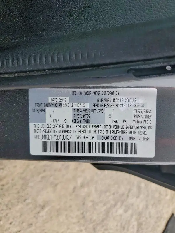 2018 MAZDA 6 GRAND TOURING  