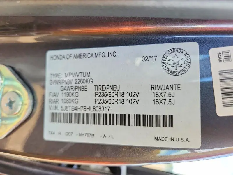 2017 ACURA RDX ADVANCE  