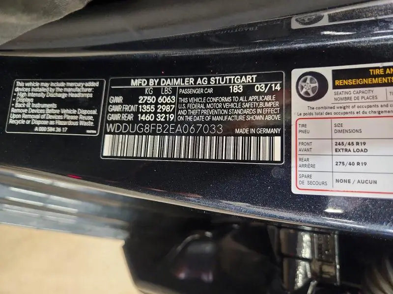 2014 MERCEDES-BENZ S 550 4MATIC  