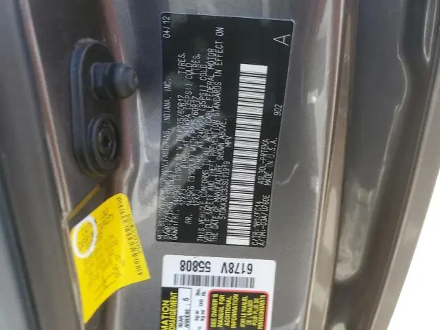 2012 TOYOTA SIENNA BASE  