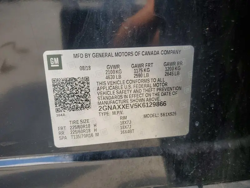 2019 CHEVROLET EQUINOX PREMIER  