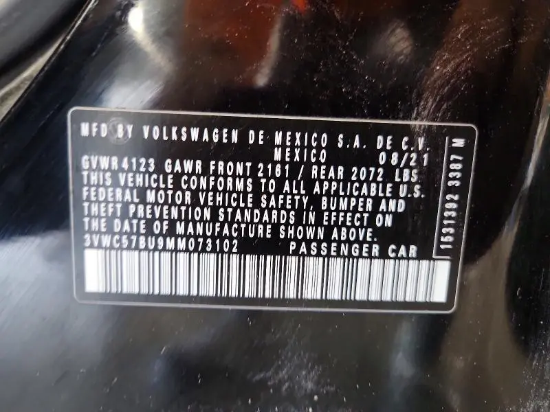 2021 VOLKSWAGEN JETTA S  