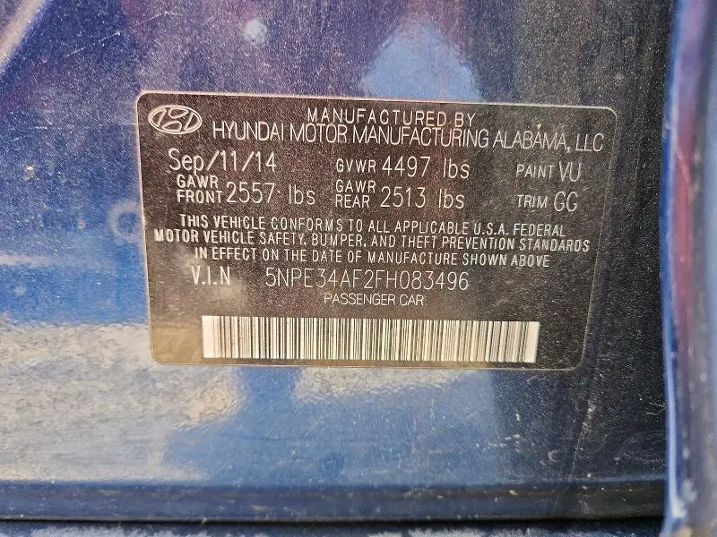 2015 HYUNDAI SONATA SPORT  