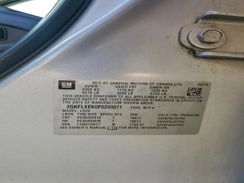 2015 GMC TERRAIN SLT  