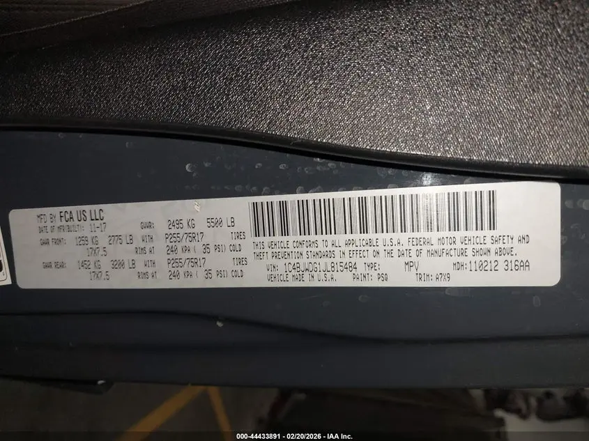 2018 JEEP WRANGLER JK UNLIMITED SPORT S 4X4