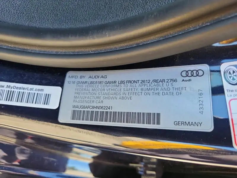 2017 AUDI A6 PREMIUM PLUS  