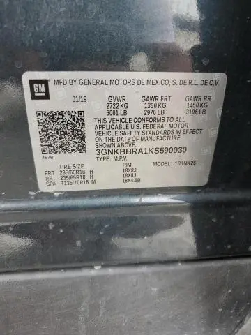 2019 CHEVROLET BLAZER 1LT  