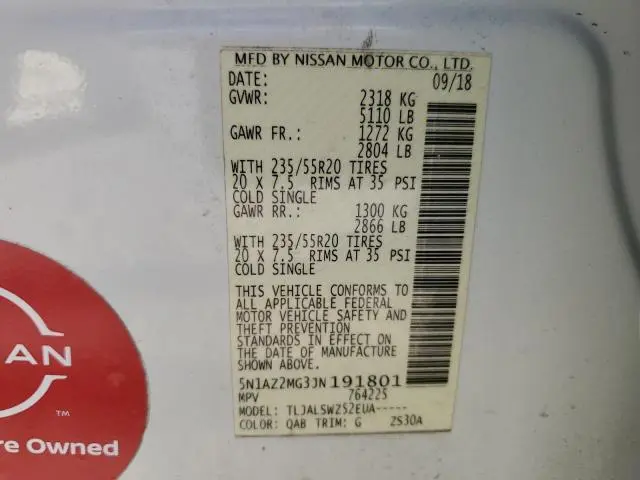 2018 NISSAN MURANO S  