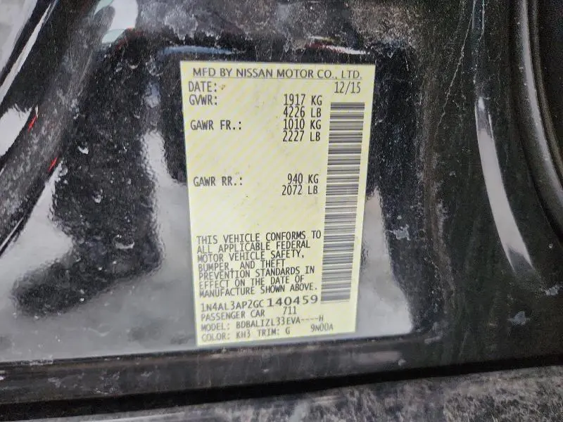 2016 NISSAN ALTIMA 2.5  