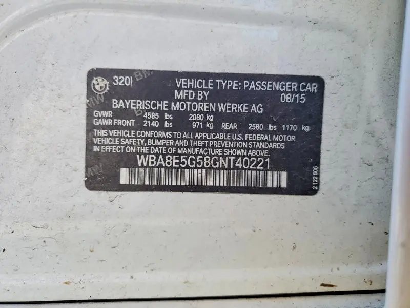 2016 BMW 320 XI  
