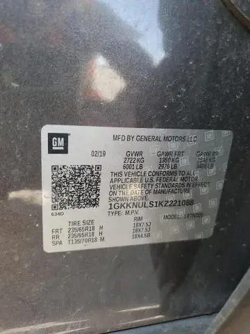 2019 GMC ACADIA SLT-1  