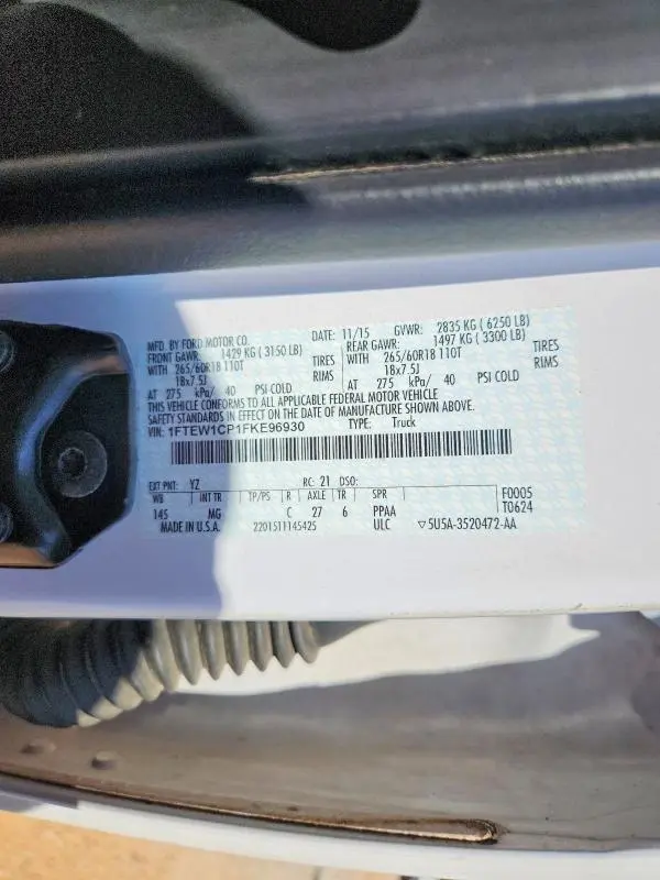 2015 FORD F150 SUPERCREW  