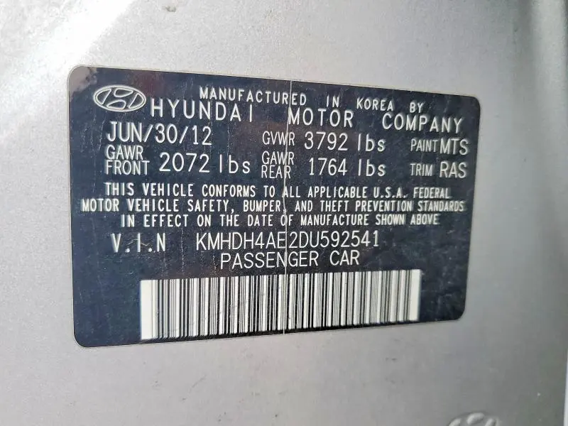 2013 HYUNDAI ELANTRA   