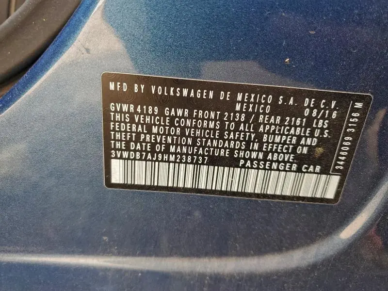 2017 VOLKSWAGEN JETTA SE  