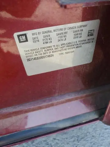 2016 CHEVROLET IMPALA LTZ