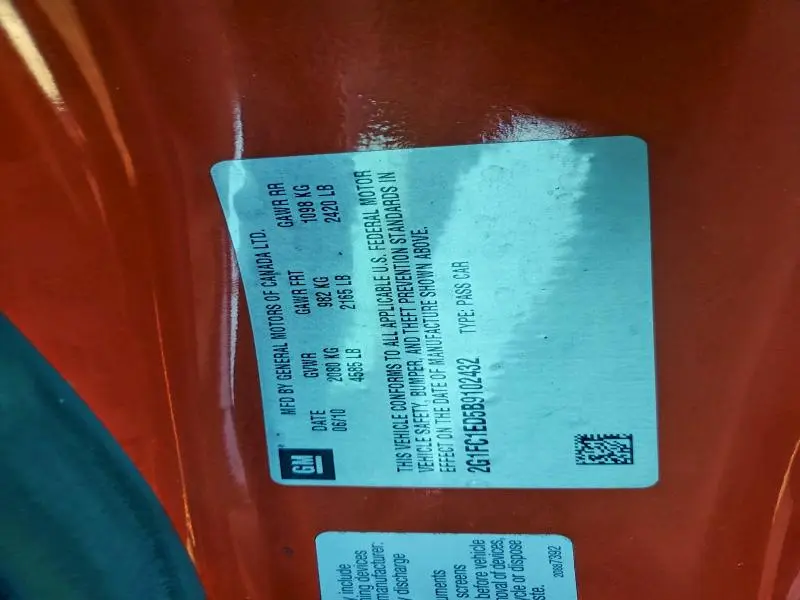 2011 CHEVROLET CAMARO LT  