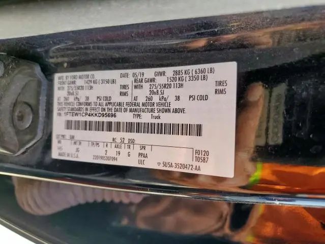 2019 FORD F150 SUPERCREW  