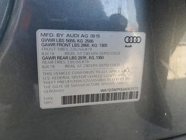 2016 AUDI Q5 PREMIUM PLUS S-LINE  