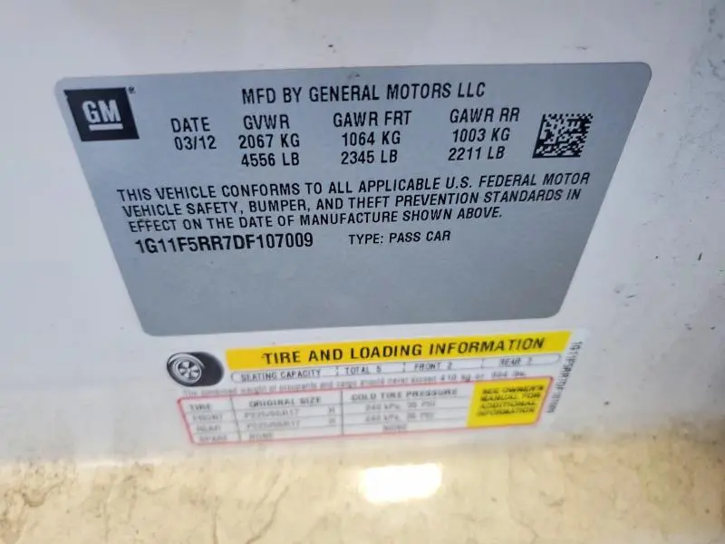 2013 CHEVROLET MALIBU 2LT  