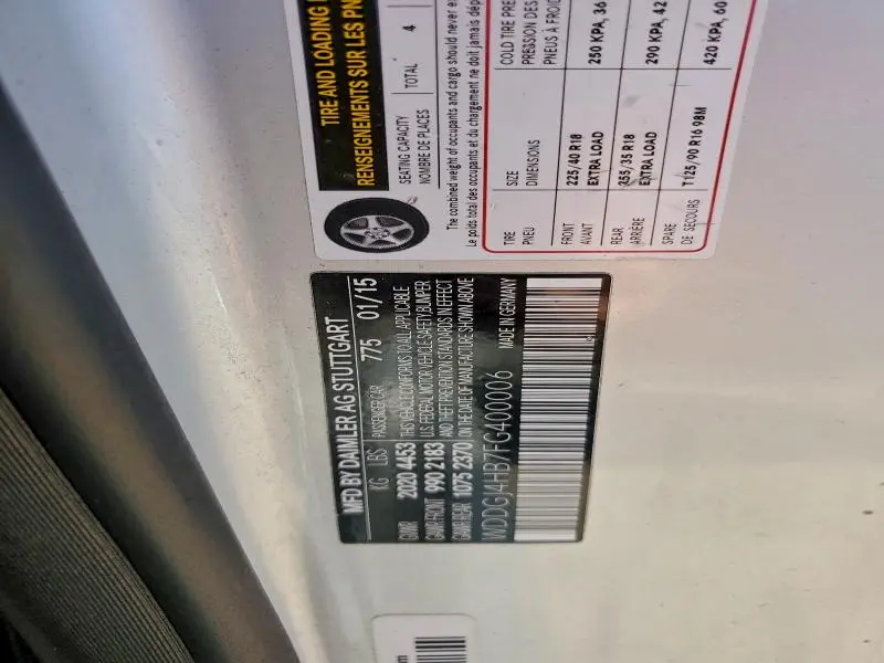 2015 MERCEDES-BENZ C 250  