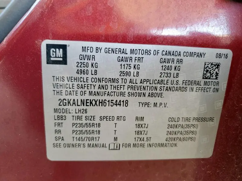 2017 GMC TERRAIN SLE  