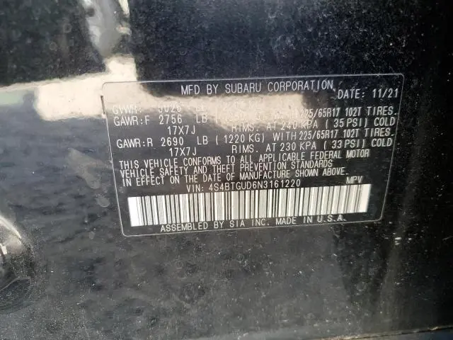 2022 SUBARU OUTBACK WILDERNESS  