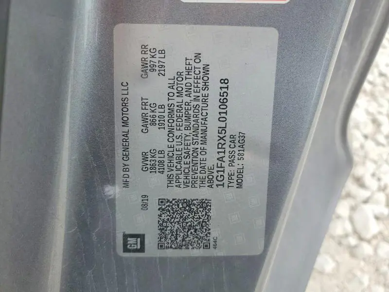 2020 CHEVROLET CAMARO LS  