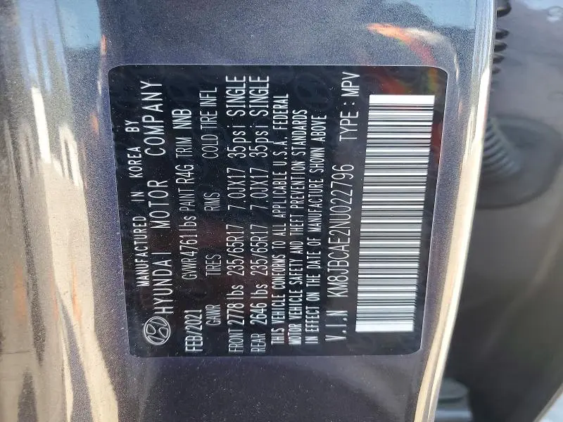 2022 HYUNDAI TUCSON SEL  