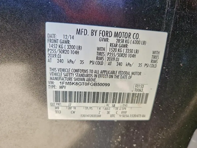 2015 FORD EXPLORER SPORT  