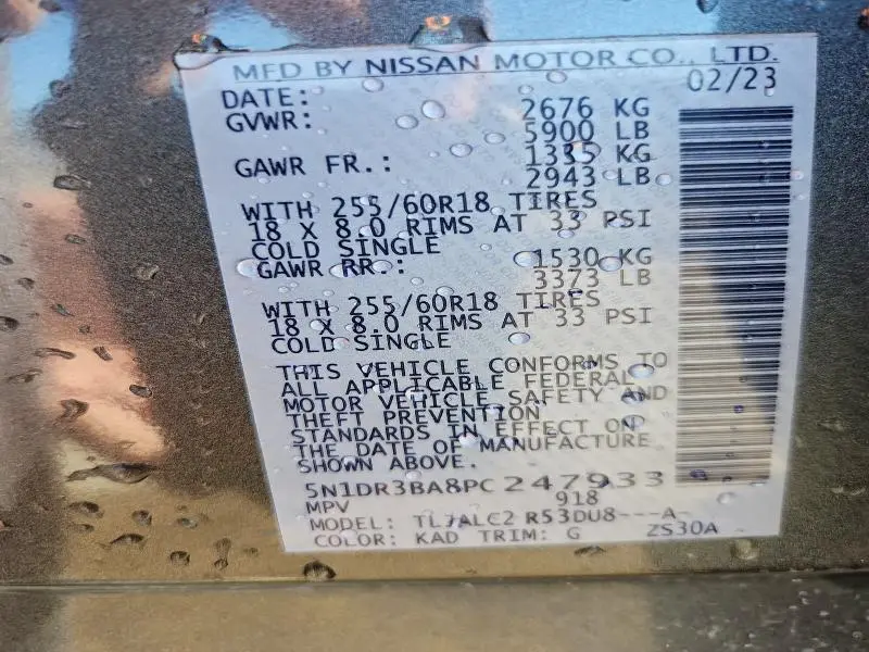 2023 NISSAN PATHFINDER SV  