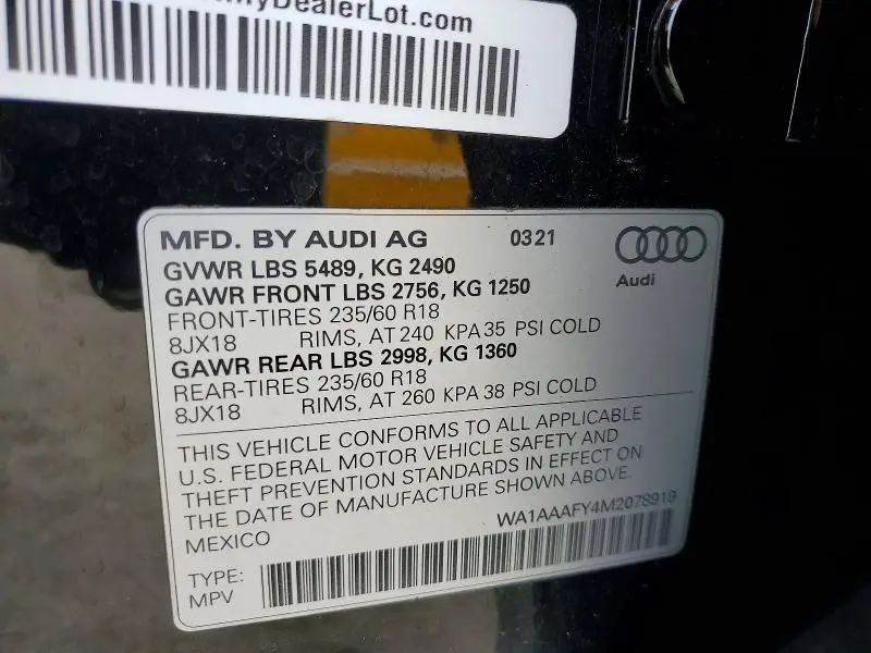 2021 AUDI Q5 PREMIUM  