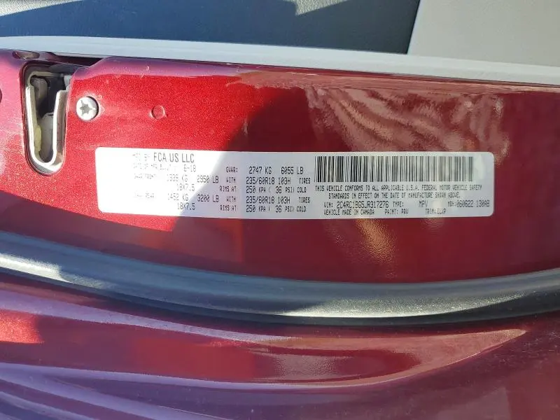 2018 CHRYSLER PACIFICA TOURING L  