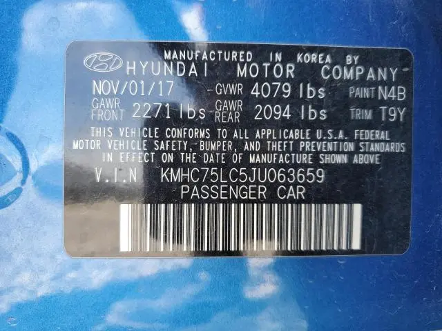 2018 HYUNDAI IONIQ SEL  