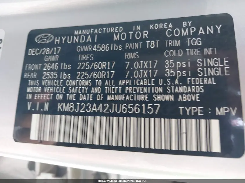 2018 HYUNDAI TUCSON SE