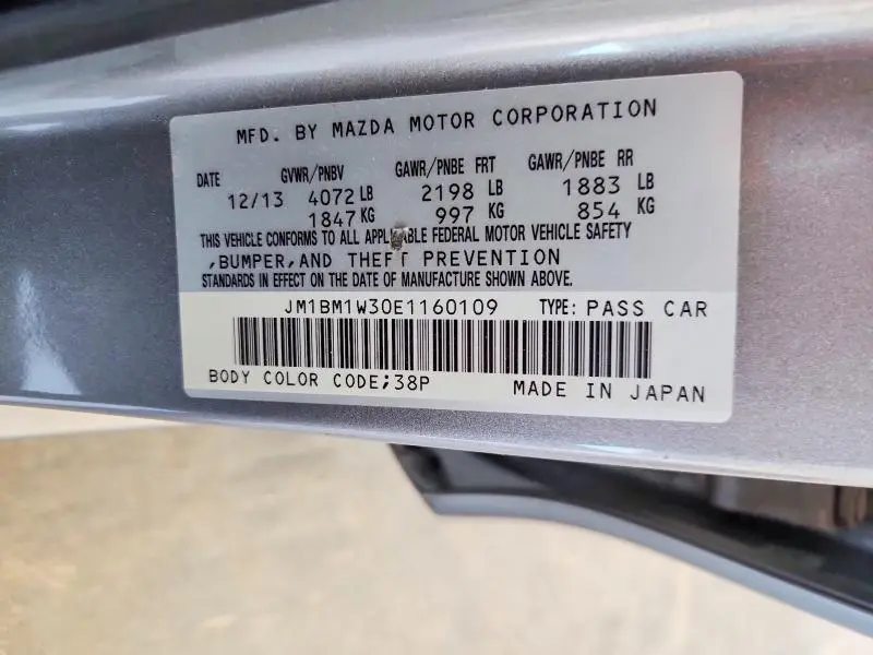 2014 MAZDA 3 GRAND TOURING  