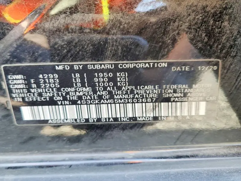 2021 SUBARU IMPREZA SPORT  
