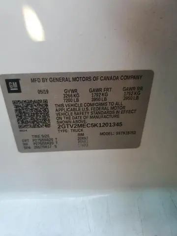 2019 GMC SIERRA LIMITED K1500 SLE  