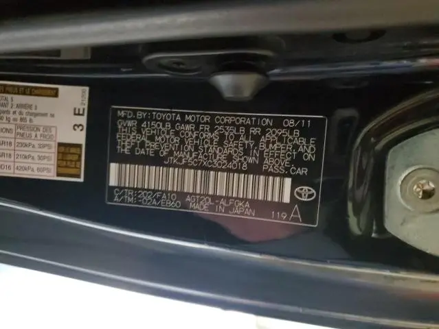 2012 TOYOTA SCION TC   