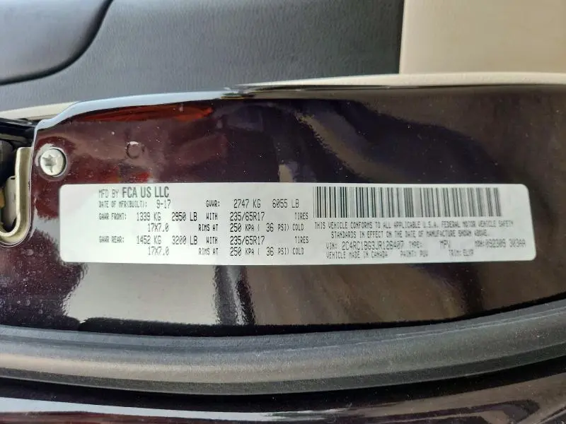 2018 CHRYSLER PACIFICA TOURING L  