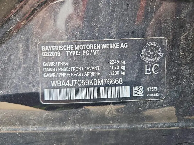 2019 BMW 440XI GRAN COUPE  