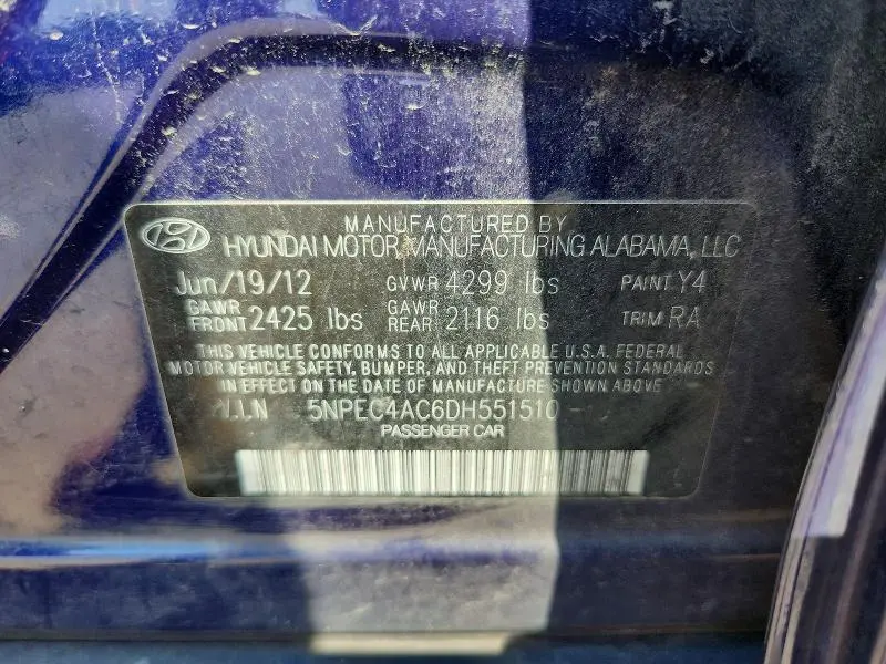2013 HYUNDAI SONATA LIMITED  