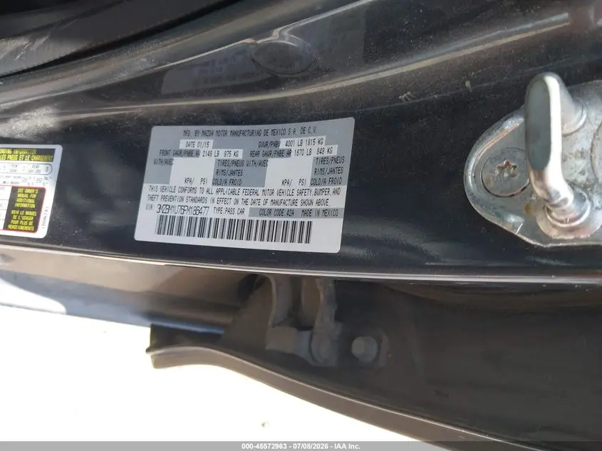 2015 MAZDA MAZDA3 I SPORT