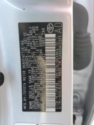 2016 TOYOTA COROLLA L  