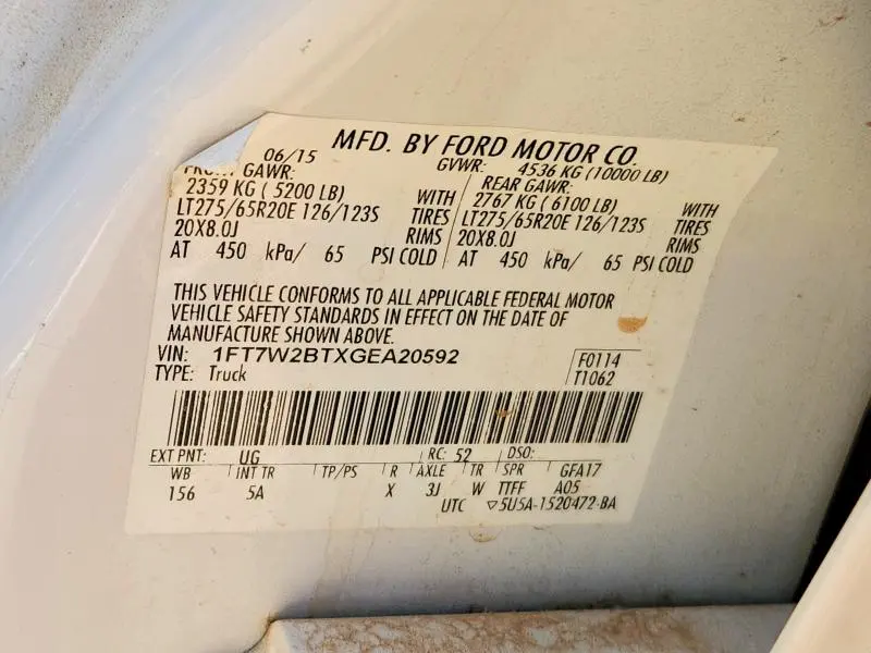 2016 FORD F250 SUPER DUTY  