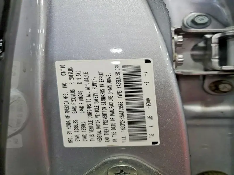 2010 HONDA ACCORD LX  
