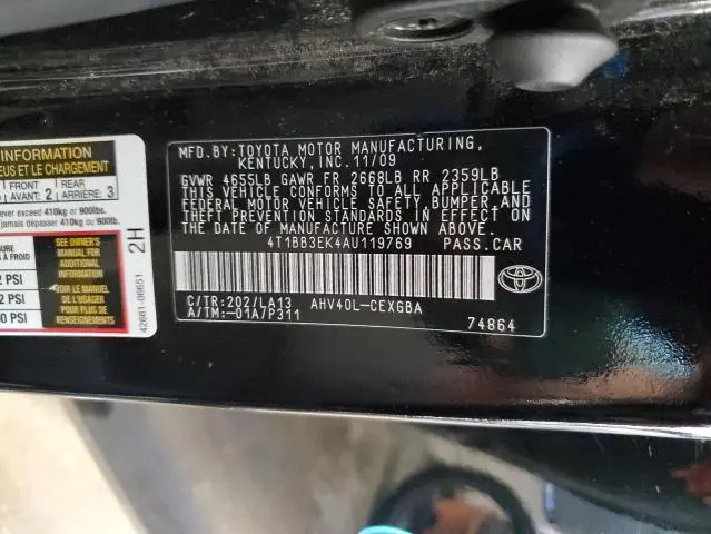 2010 TOYOTA CAMRY HYBRID  
