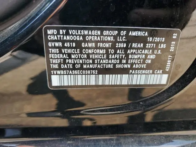 2014 VOLKSWAGEN PASSAT SE  