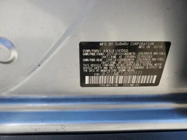 2018 SUBARU CROSSTREK LIMITED  